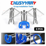 Nobrand Hydraulic Seal Installation Tools Kit, 3 Pack Small Medium Large Sizes, Stainless Steel and Plastic, for Cylinder Piston Repair KJ00019-SYY