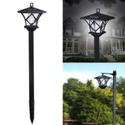 Jahy2Tech KingFurt 4 Pack Solar Lantern Garden Lamp Post Light, 2 in 1 Outdoor Waterproof Hanging and Stake Mount, Black