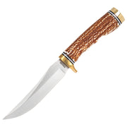 Uncle Henry 153 Next Gen Staglon Fixed-Blade Knife with Leather Sheath