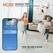 MobiCam HDX Indoor Security Camera, Wi-Fi Pan & Tilt, 1080p HD, Night Vision, Two-Way Audio, Motion Detection, Cloud & SD Storage, 2-Pack, 70197