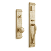 Signature Hardware SH552136SB EHENGTB.15.700.10.L/R-SBS-NB-N - England Entrance Door Set - Knob w/spring assistance -No Backset -Satin Brass