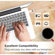 MAOLAI USB Flash Drive, 1TB High Capacity, Zinc Alloy Metal Body with Keychain Loop, Compatible with Windows macOS Linux Android