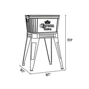 Leigh Country Corona Extra Galvanized Beverage Tub with Stand, 42 Qt Capacity, Silver, 18 x 18 x 34 in, MC 47940