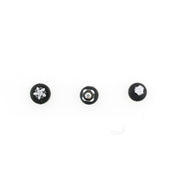 Body Jewelry 3 Pack 16G Internally Threaded Crystal Labret Monroe Studs, Surgical Plastic, Stainless Steel