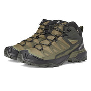 Salomon X Ultra 360 Mid GTX Men's Hiking Shoes, Waterproof Gore-Tex, Olive Night Black Peat, Lace-Up, Cushioned Midsole, Contagrip Outsole, L47865600