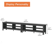 Wampat Classic Stable TV Stand, Farmhouse Barn Door Design, Black Wood Grain, Fits TVs up to 60 in, Large Storage Shelves, 32 in Height, BTS14402-BTCC
