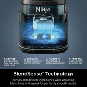 Ninja TB300 Detect Duo Power Blender + Single Serve with Blend Sense Technology, Platinum Silver