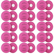 XINBTK Particulate Filter Cotton, Multi-Layer Filtration, Gray Pink, 30 Count (15 Pack), Compatible with Half and Full Face Respirators