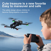 HNZENBW A118 RC Drone with Dual 8K Camera, Optical Flow Positioning, Brushless Motor, Foldable Design, 2 Batteries