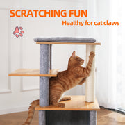 Vibrant Life 31.5inch Wooden Cat Tree Tower with Large Condo and Perch