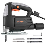 GASKY 3.5 Amp 420W Jigsaw, 3000 Inch Jigsaw, 4 Blades, 45 VCut, Dust Blower for Cutting Wood, Metal and Plastic
