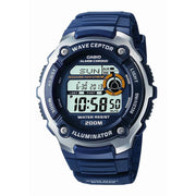 Casio Men's Digital Sports Watch WV200A-2A, Atomic Timekeeping, 200M Water Resistant, Blue Dial, Stainless Steel Bezel, Blue Resin Band