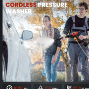 NEXPOW 1000PSI Cordless Pressure Washer  2.4GPM Portable Power Washer with 6-in-1 Adjustable Nozzle  Power Cleaner with 32.8ft Hose for Cars/Patios