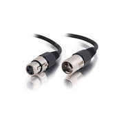 C2G 6ft Pro-Audio XLR Male to Female Audio Cable, Black PVC Jacket, Nickel-Plated Connectors, 40059