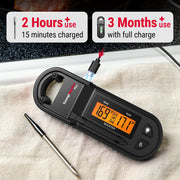 ThermoPro TP971W TempSpike Plus Wireless Meat Thermometer with Ultra Thin Probe, Black