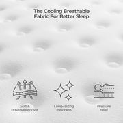 Kizreo Firm Queen Hybrid Mattress, 12 Inch Gel Memory Foam, 744 Individual Pocket Springs, Edge Support, Pressure Relief, CertiPUR-US