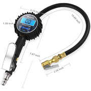 AstroAI Digital Tire Inflator Gauge with LED Backlit Display, Heavy-Duty Brass Air Chuck, 0-250 PSI, Blue, ATG250