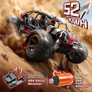 Womaqu 1/14 Brushless 50 MPH RC Truck 4wd Offroad Waterproof Remote Control Car For Adults