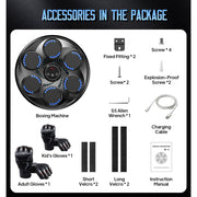 LNOW Adults/Kids Music Boxing Machine with Boxing Gloves, Black - Bluetooth Connectivity