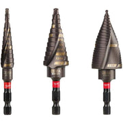 Milwaukee 48-89-9257 SHOCKWAVE Impact Duty 3-Piece Titanium Step Drill Bit Set, 1, 4, 9