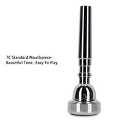 EastRock Bb Trumpet, Nickel-Plated Brass Body, Precision Piston Valves, Adjustable Third Piston Finger Ring, 7C Mouthpiece, Complete Pro Care Kit