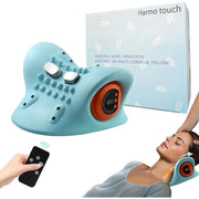 Harmo Touch Neck Massager with Heat, Cervical Traction, 3 Massage Modes, 6 EMS Levels, Wireless, Blue, ZD-8808