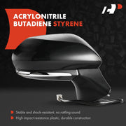 A-Premium Passenger Side Power Door Mirror, Heated Glass, Manual Folding, Turn Signal, Blind Spot Detection, Black, Compatible with Toyota Camry 2018-2024, TO1321368