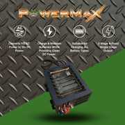 Fieldstone Products PowerMax PM3 75LK RV Power Converter, 12 Volt 75 Amp, 3 Stage Smart Charging, Lithium Compatible, Black or Grey