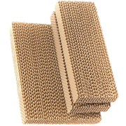 Hessaire Replacement Media Pad Set for MC37M MC37V M150 Evaporative Cooler, Corrugated Polyester, Odorless, Brown, 3 Panels, 21.75 x 10 in & 21.75 x 18 in