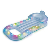 Merkury Innovations Bluescape LED Pool Lounge, Inflatable Floating Lounger with Waterproof Color-Changing LEDs, Ergonomic Design, Quick Inflate, Portable