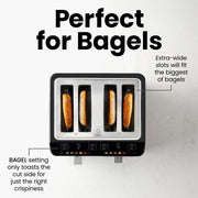 Chefman Smart Touch 4-Slice Digital Toaster, 6 Touchscreen Shade Settings, Extra-Wide 1.5-Inch Slots, Stainless Steel