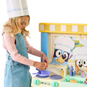 Bluey 18052 Cook With Chef Bluey Kitchen Playset, 20+ Sounds, Phrases, Music and Lights, Ages 3+, Toddler Toys