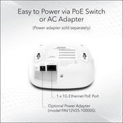 NETGEAR WAX210 Wireless Access Point, Dual-Band WiFi 6 AX1800, 1 x 1G Ethernet PoE Port, Supports Up to 128 Devices, WPA3 Security, Small White Indoor