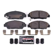 PowerStop Z23 Evolution Carbon-Fiber Ceramic Front Brake Pads with Installation Hardware for Honda Prelude 1992-1996, Z23-568