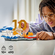 LEGO Kylian Mbapp Soccer Highlights Building Set, Collectible Display with Minifigure and Plaque, Ages 10+, 490 Pieces, 43013