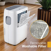 Whirlpool WHAD501DW 50-Pint Portable Dehumidifier, White