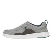 HEYDUDE Wally Hey2O Mesh Men's Slip-On Loafers, Lightweight Cushion Support, Breathable Ventilated Mesh, Flexible Rubber Outsole, Monument Grey/Dawn Blue, Size 11, 43145