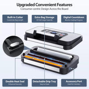 BEELICIOUS Powerful Precision Pro Vacuum Sealer 95Kpa 10-in-1