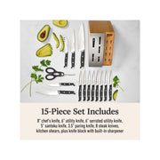 Calphalon Stainless Steel 15-Pc. With Sharpin Edgetech Knife Block Set - Stainless Steel ST STEEL ONE SIZE