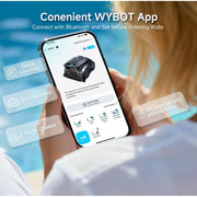WYBOT B1 Robotic Pool Cleaner, Cordless, Dual-Motor Suction, Smart Navigation, Self-Parking, 120min Runtime, Black Green