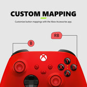 Microsoft Xbox Wireless Controller, Pulse Red, Wireless, Bluetooth, USB-C, Hybrid D-Pad, 40-Hour Battery Life, EP2-29935