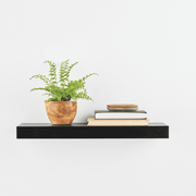 Mainstays Black Wood Floating Shelf, 23 in x 5.5 in x 1.5 in - Durability