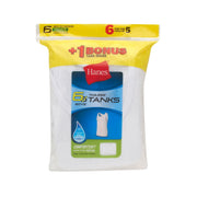 Hanes Boys EcoSmart Tagless Tank Undershirts, Moisture Wicking, Comfort Fit, White, 6-Pack, BRLTA6