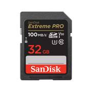 SanDisk Extreme PRO SDHC UHS-I Memory Card, 32GB, Class 10, U3, V30, 4K UHD Video Support, Dark Gray/Black, SDSDXXO-032G-GN4IN