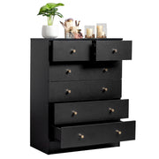 UBesGoo 6 Drawer Wood Dresser for Bedroom, Chest of Drawers, Storage Organization Unit for Clothing