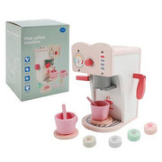 Topteng Pretend Play Coffee Machine Set for Kids, Pink