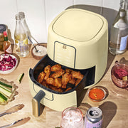 Made By Gather Beautiful 3 Qt Air Fryer with TurboCrisp Technology, EverGood Ceramic Nonstick Coating, Buttercream, Digital Touch Display, 29432
