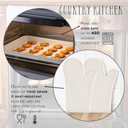 Cook With Color YPANS091 CRM Country Kitchen 13-Piece Nonstick Cookware and Bakeware Set, Stackable Design, Cream, YPANS091 CRM
