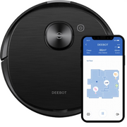 ECOVACS OZT8AIVI Robotics - DEEBOT T8 AIVI Vacuum & Mop Robot with Advanced Laser Mapping and AI Object Recognition & Avoidance - Black