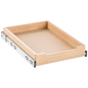 KFFKFF Pull-Out Cabinet Organizer, Wood, Soft-Close Slide-Out Drawer, Black, 14 in W x 21 in D